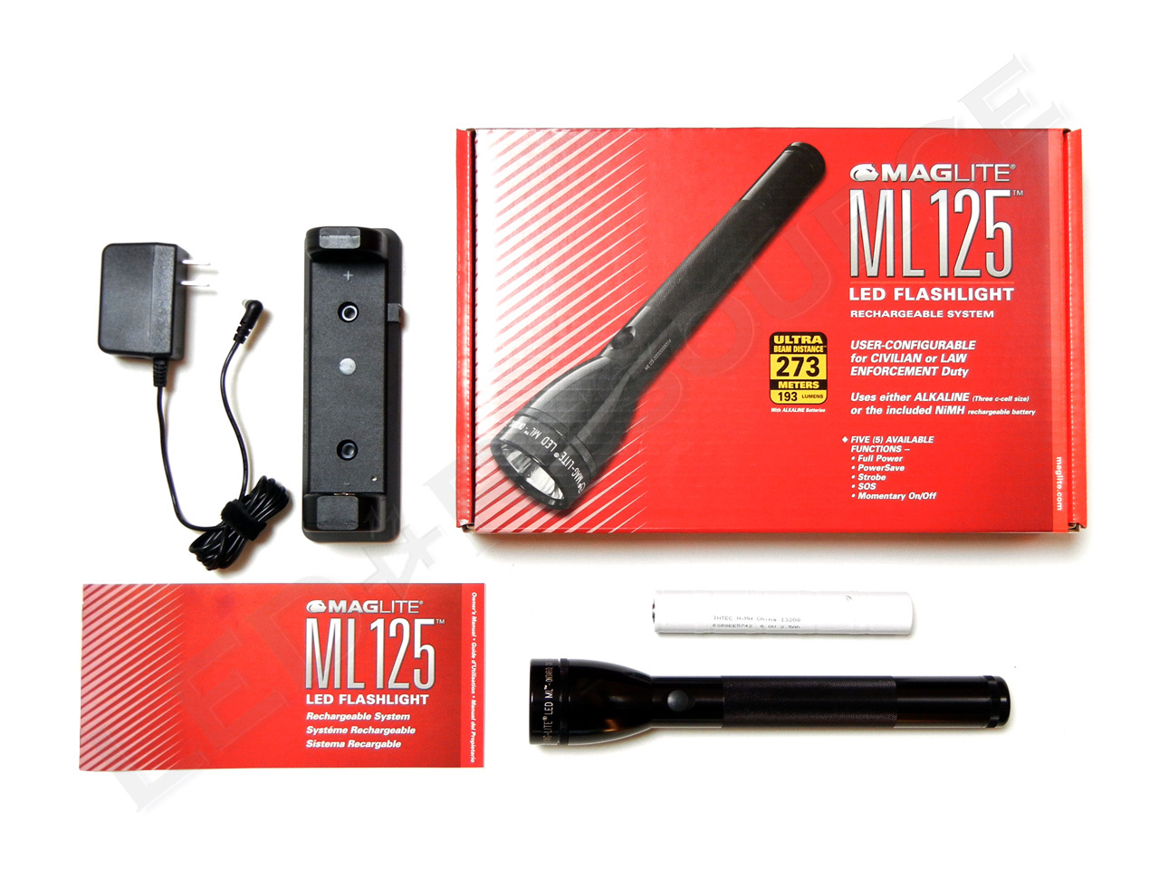 Maglite ML125 Rechargeable LED Flashlight ML125-33014 B&H Photo